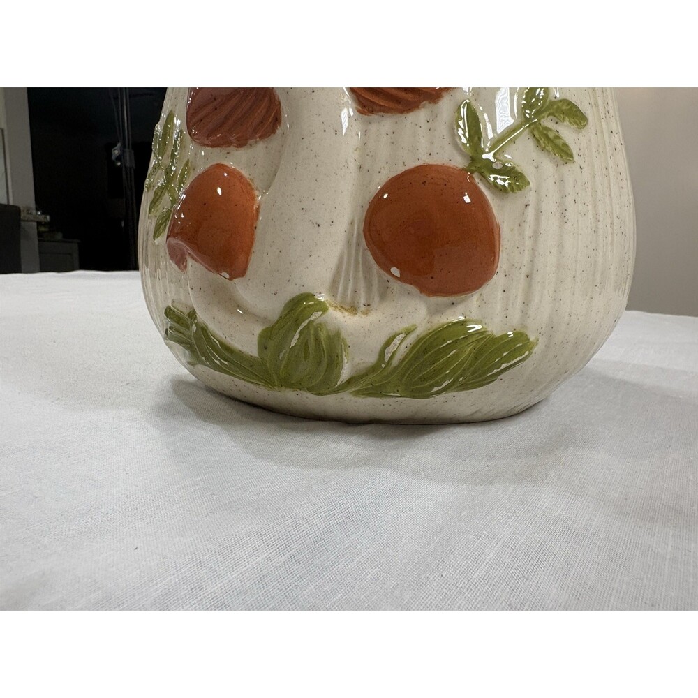 Vtg Arnel's Ceramic Mushroom Lidded Kitchen Jar / Canister -11”Including Lid - Picture 10 of 14